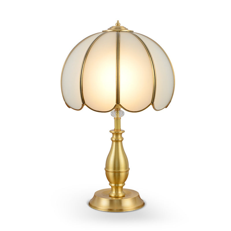 American Pure Copper Frosted Glass Table Lamp