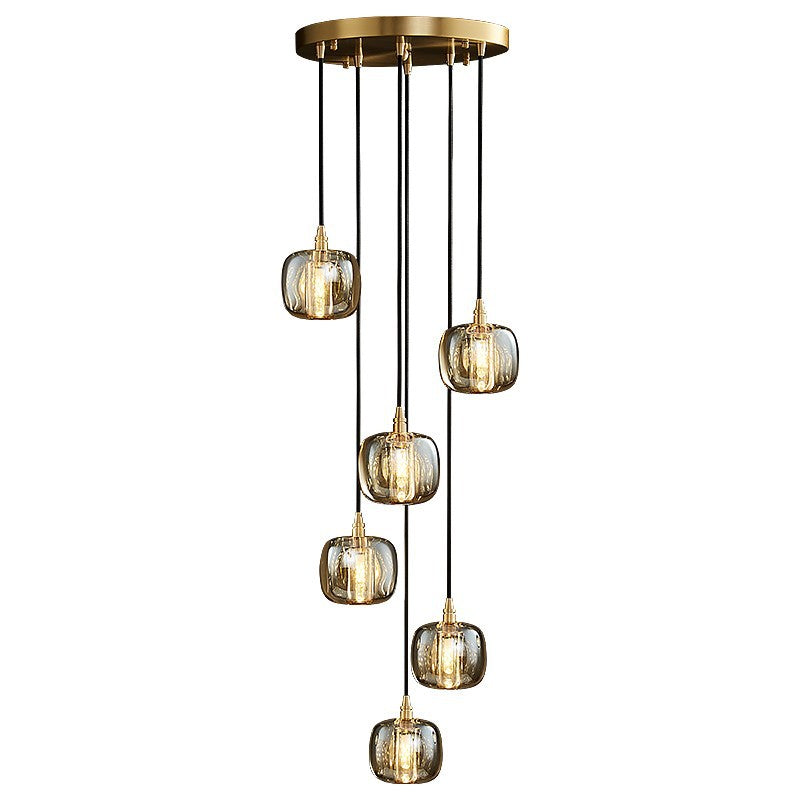 Pure Copper Anthracite K9 Crystal Chandelier