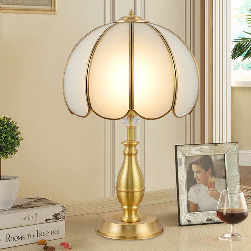 American Pure Copper Frosted Glass Table Lamp