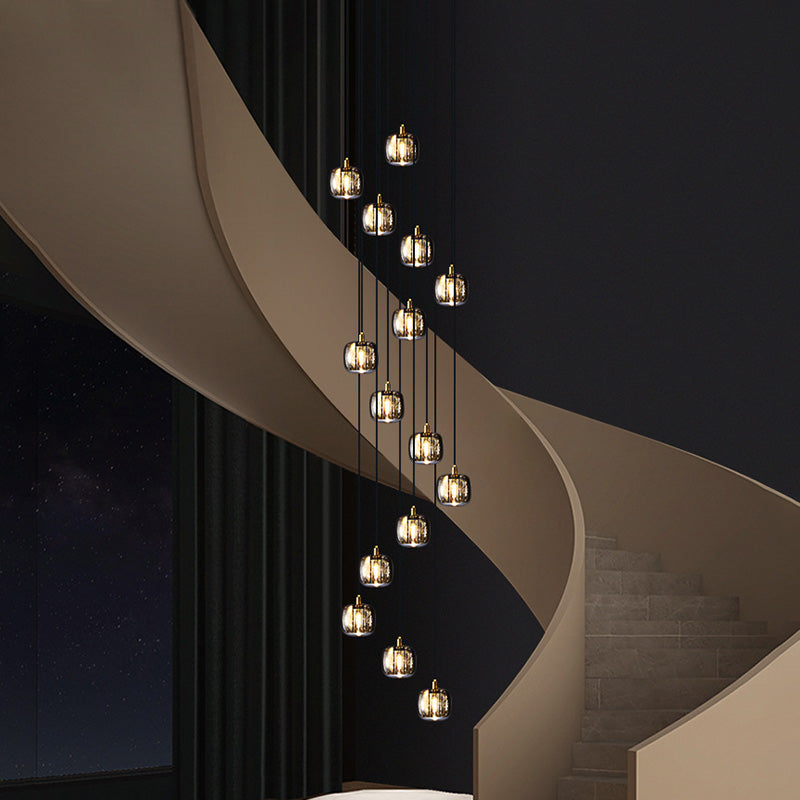 Pure Copper Anthracite K9 Crystal Chandelier