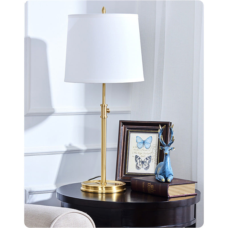 American Style Pure Copper Adjustable Table Lamp