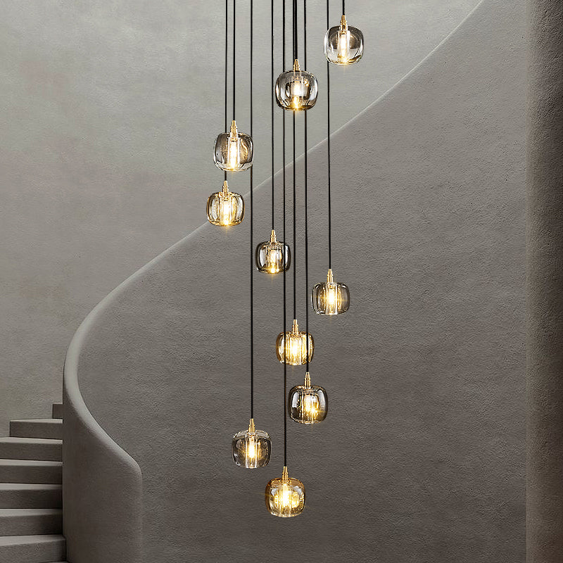 Pure Copper Anthracite K9 Crystal Chandelier