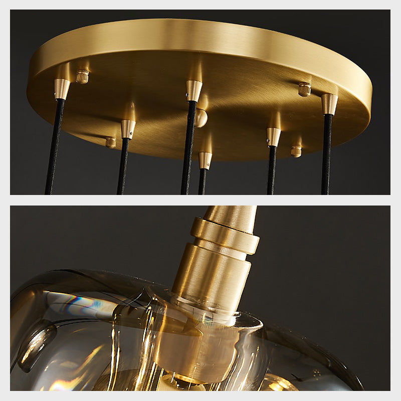 Pure Copper Anthracite K9 Crystal Chandelier