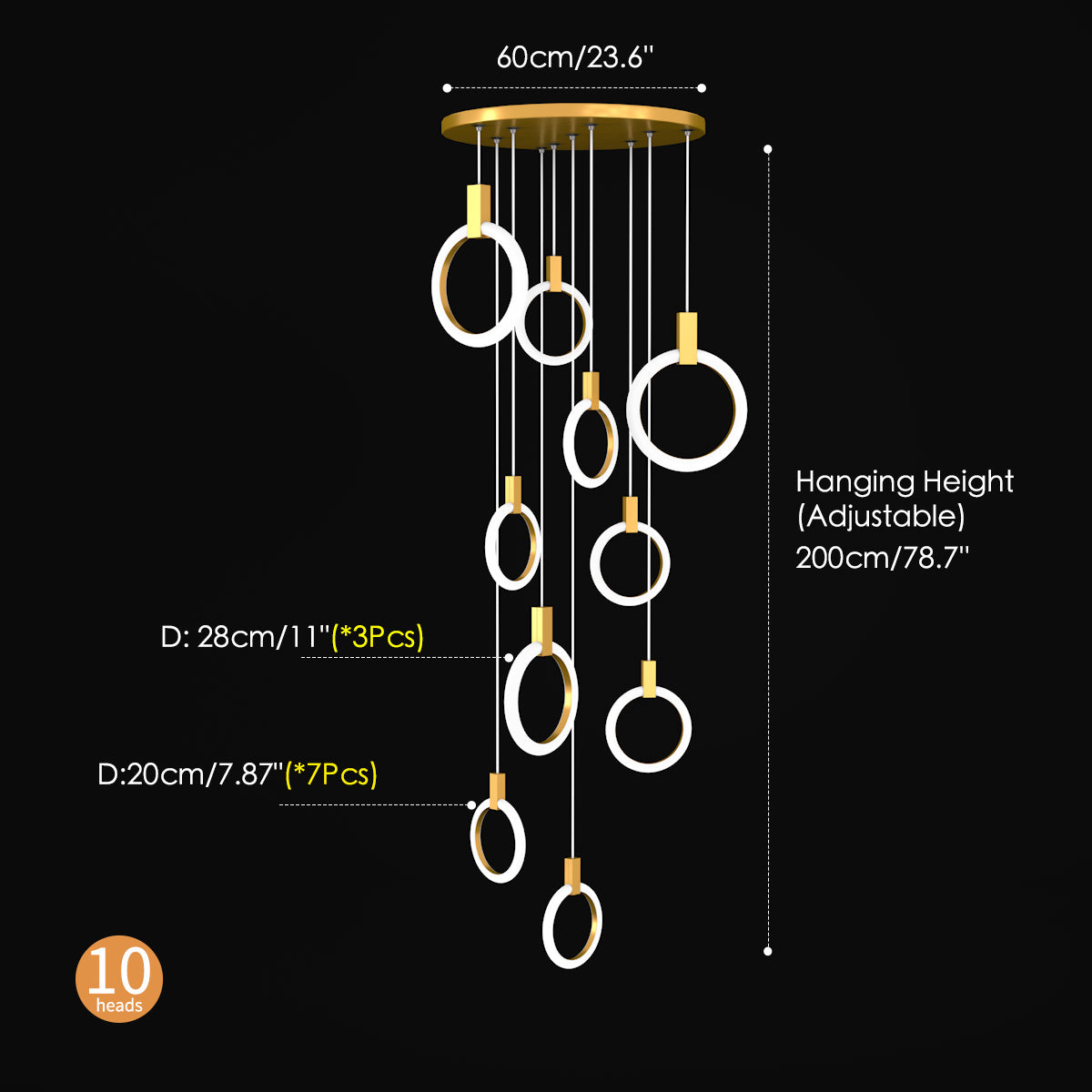 Creative Pull Ring Chandelier