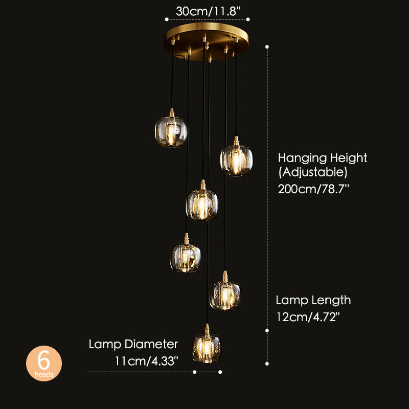 Pure Copper Anthracite K9 Crystal Chandelier