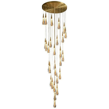 Meteor Shower Gold Dust Crystal Chandelier