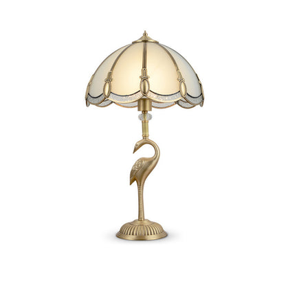Whooping Crane Pure Copper Table Lamp