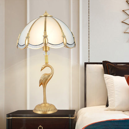Whooping Crane Pure Copper Table Lamp