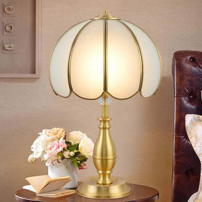 American Pure Copper Frosted Glass Table Lamp