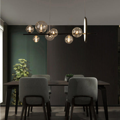 Modern Style Glass Bubble Long Chandelier