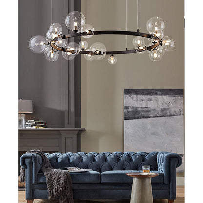 Circular Glass Bubble Chandelier