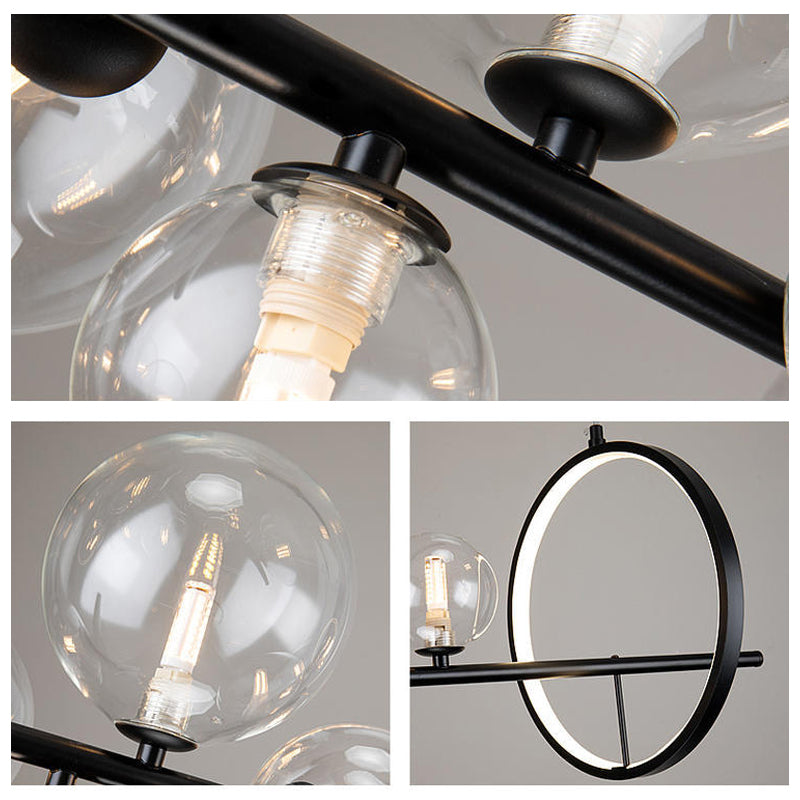 Modern Style Glass Bubble Long Chandelier