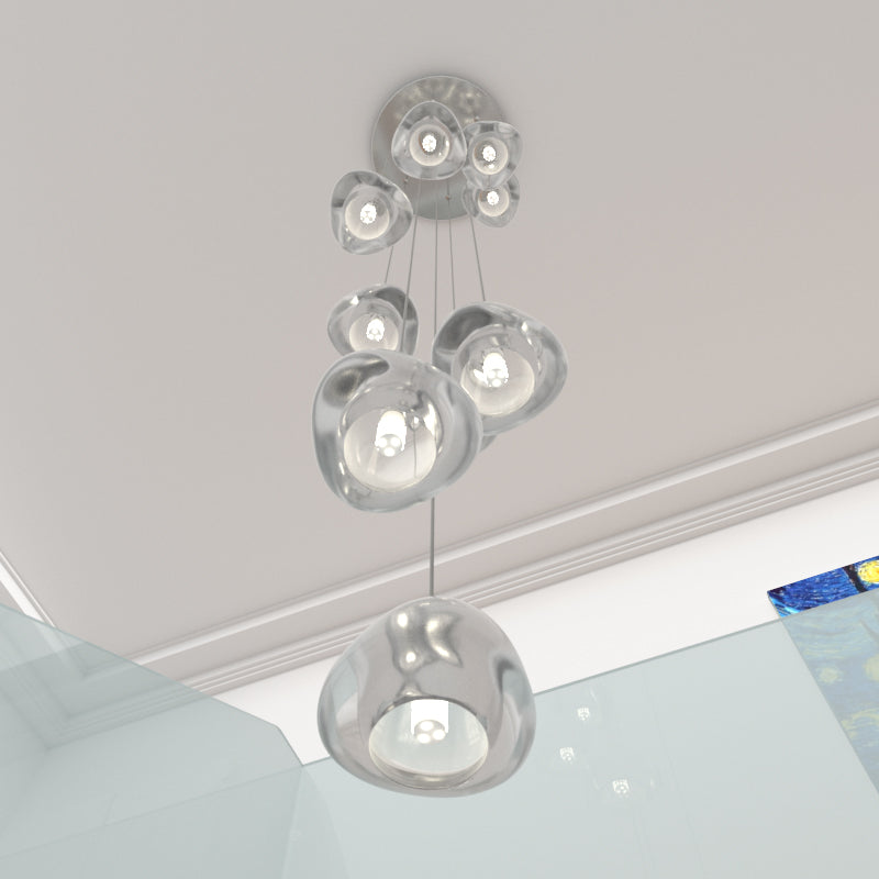 Modern Ice Cube Crystal Chandelier