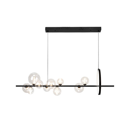 Modern Style Glass Bubble Long Chandelier