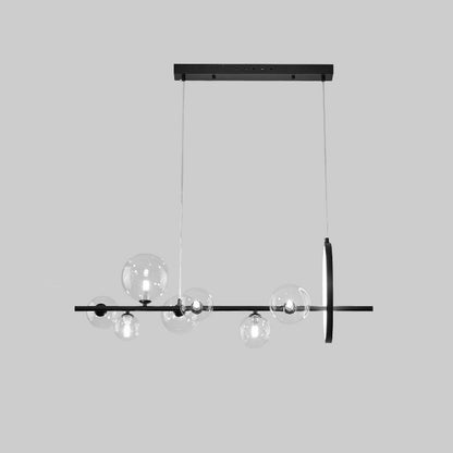 Modern Style Glass Bubble Long Chandelier