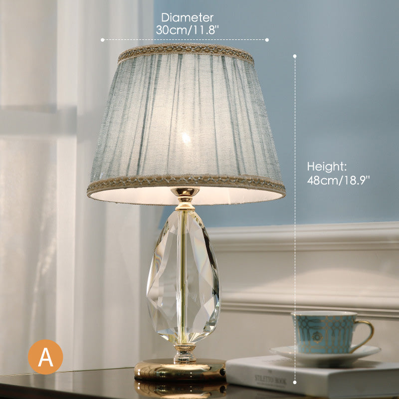 Nightstand Crystal Table Lamp