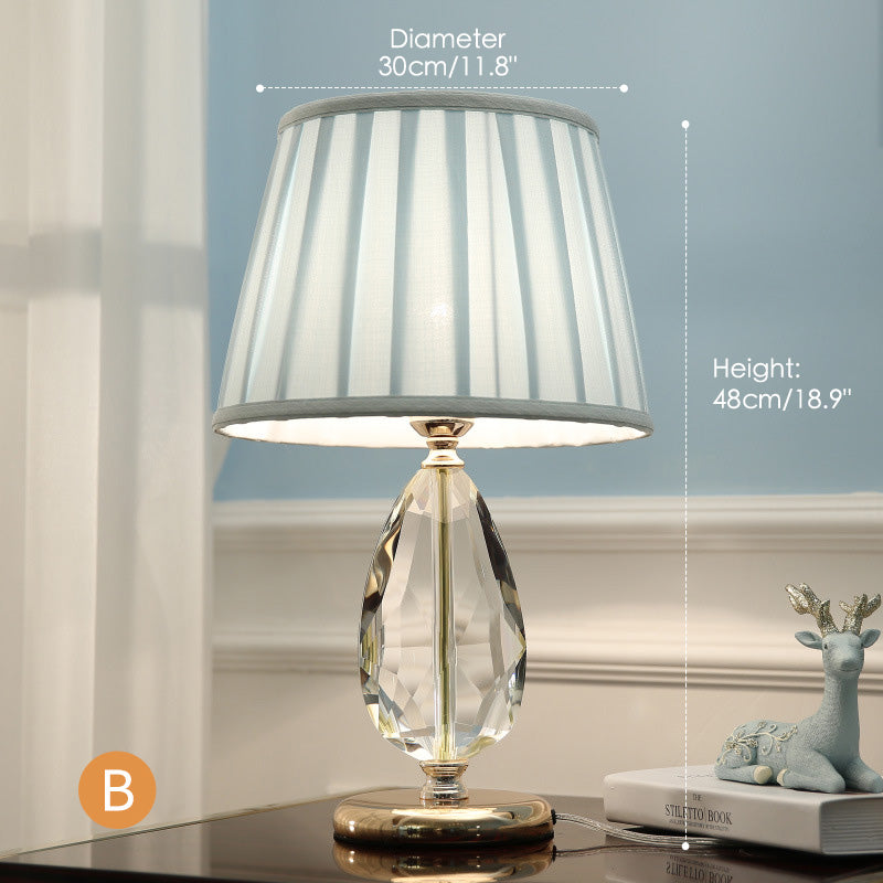 Nightstand Crystal Table Lamp