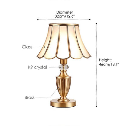 European Retro Pure Copper Table Lamp
