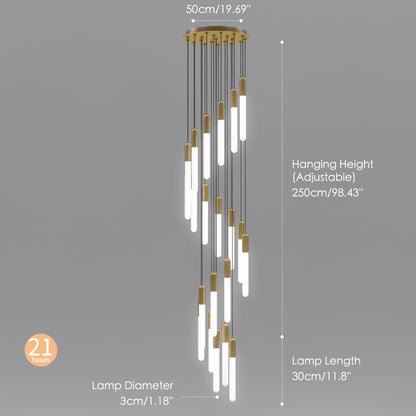 Capsule-shaped cozy chandelier